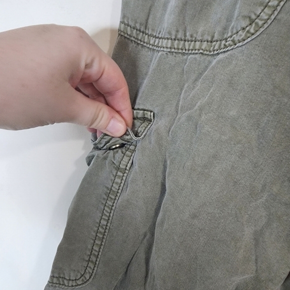 American Eagle Women XS Army Green Cargo Style Lyocell Comfy Grunge Jogger Pant - Picture 5 of 10